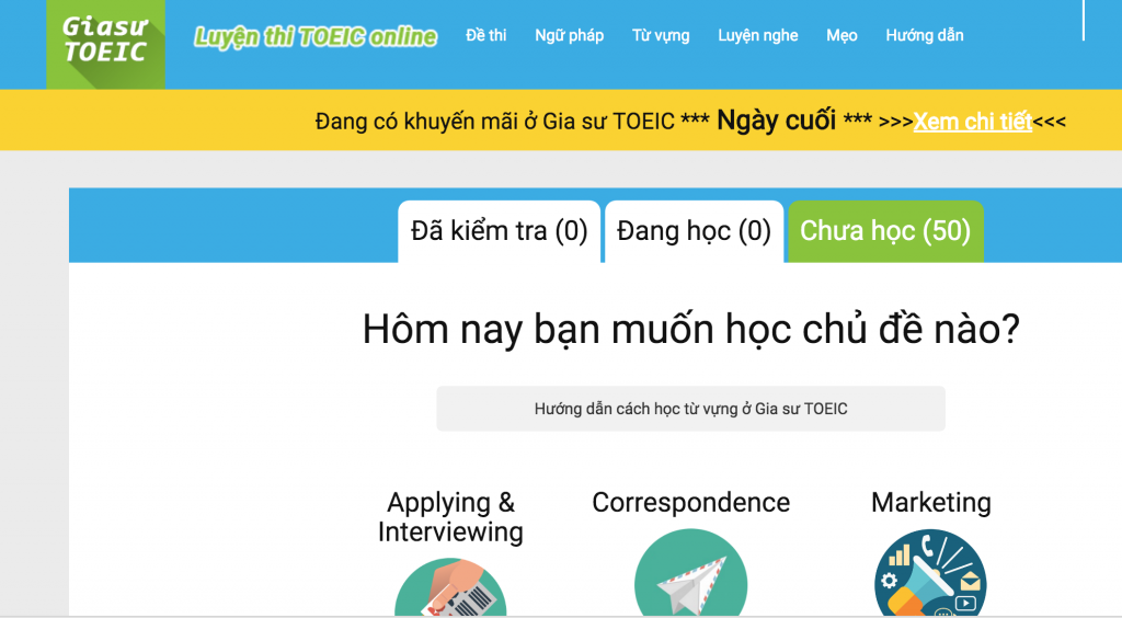  Trang web học từ vựng Toeic mỗi ngày